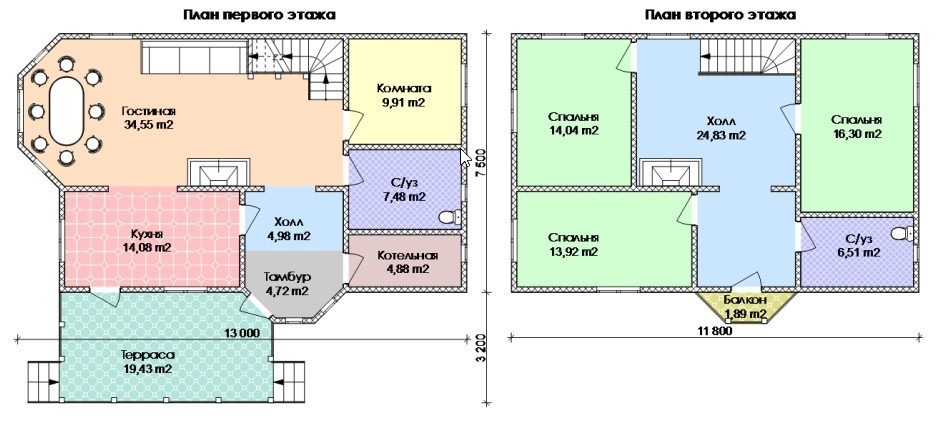 планировка дома 200 кв метров - фото