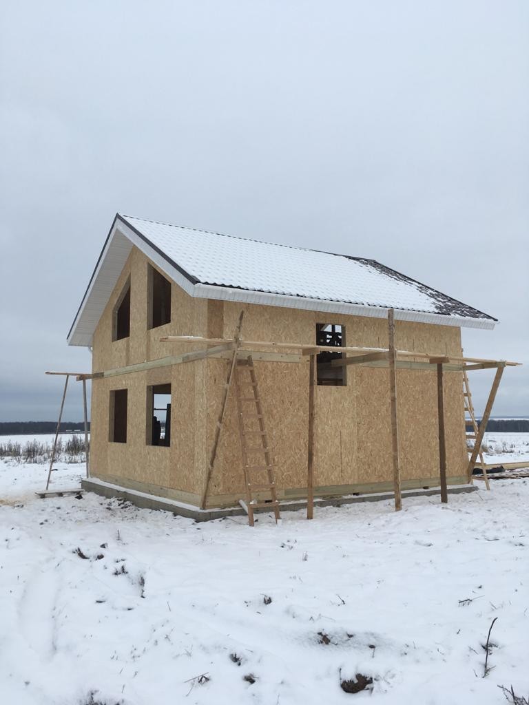 Продолжаем постройку дома по типовому проекту "Кунцит" в коттеджном поселке Бурцево