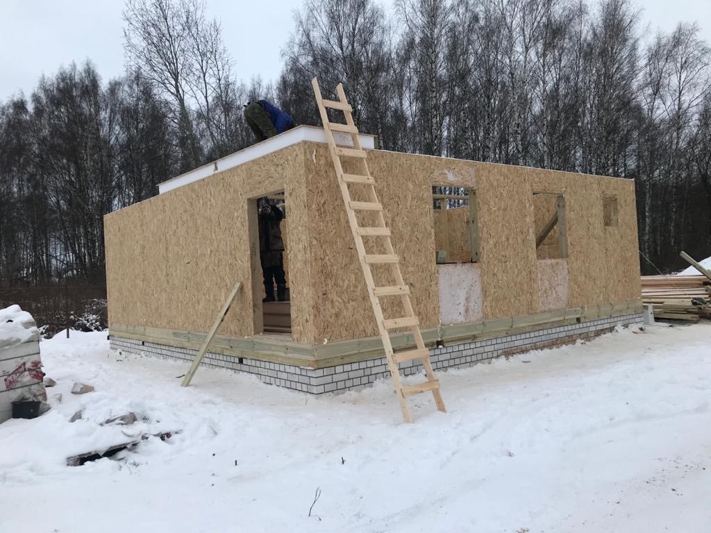 Продолжаем сборку дома по индивидуальному проекту в деревне Кузёмино городского округа Бор Нижегородской области